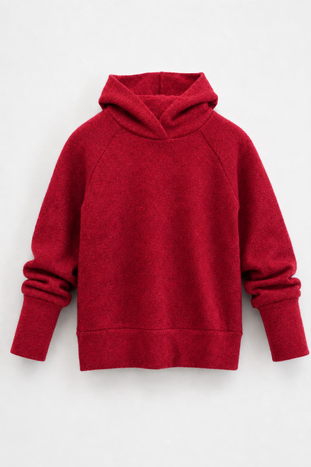 Kaschmir Kinder Hoodie Rot