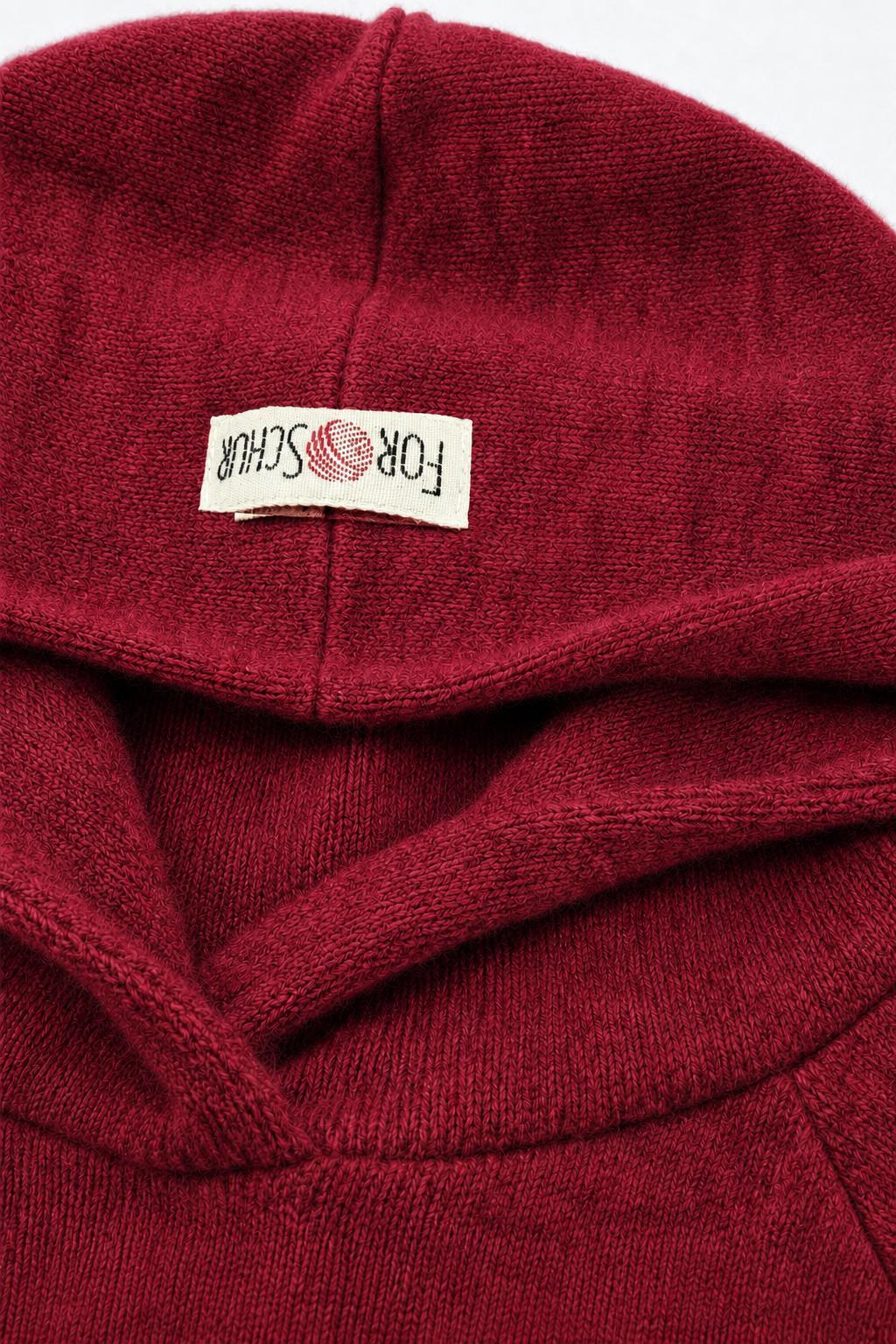 Kaschmir Kinder Hoodie Rot