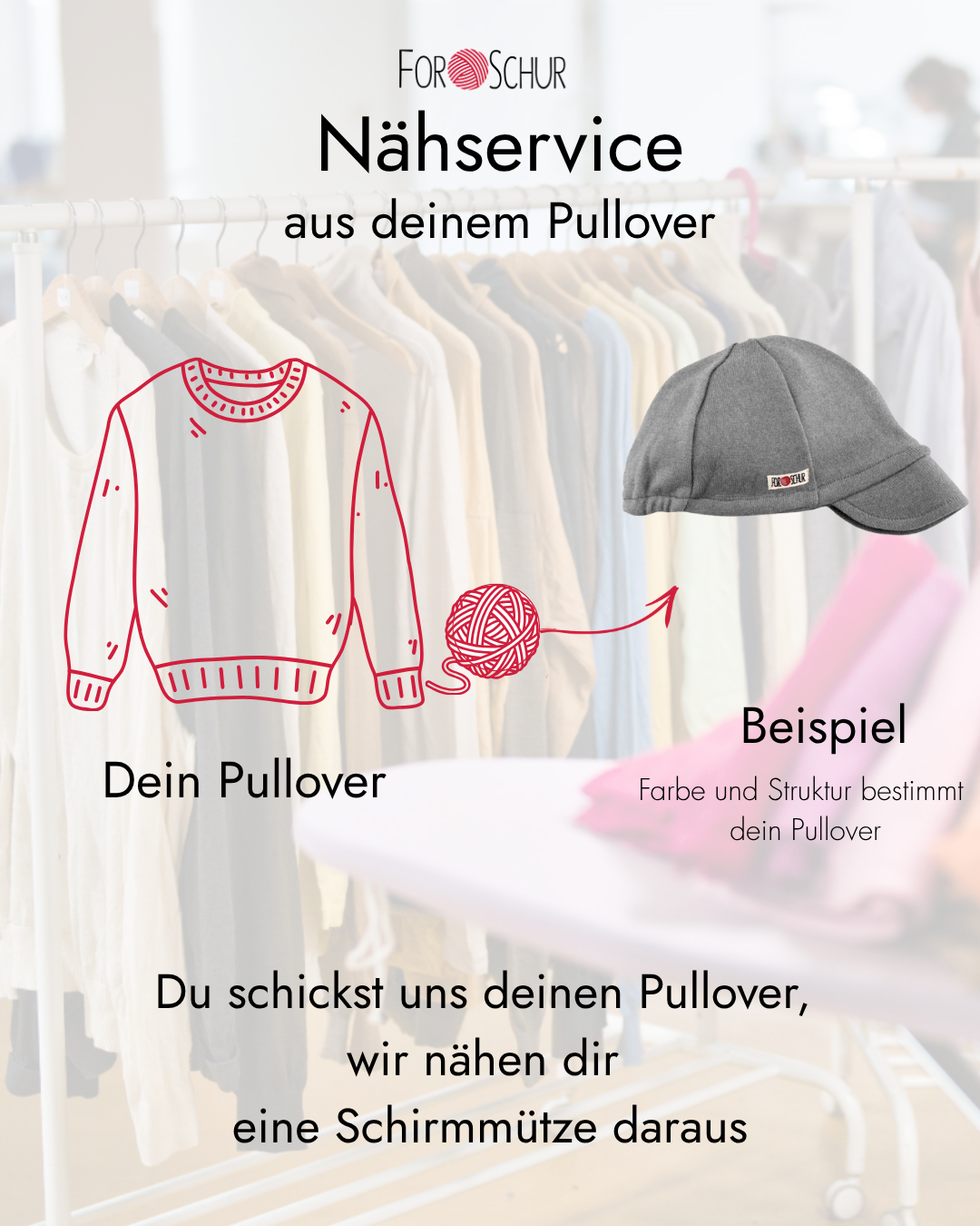 Nähservice: Schirmmütze