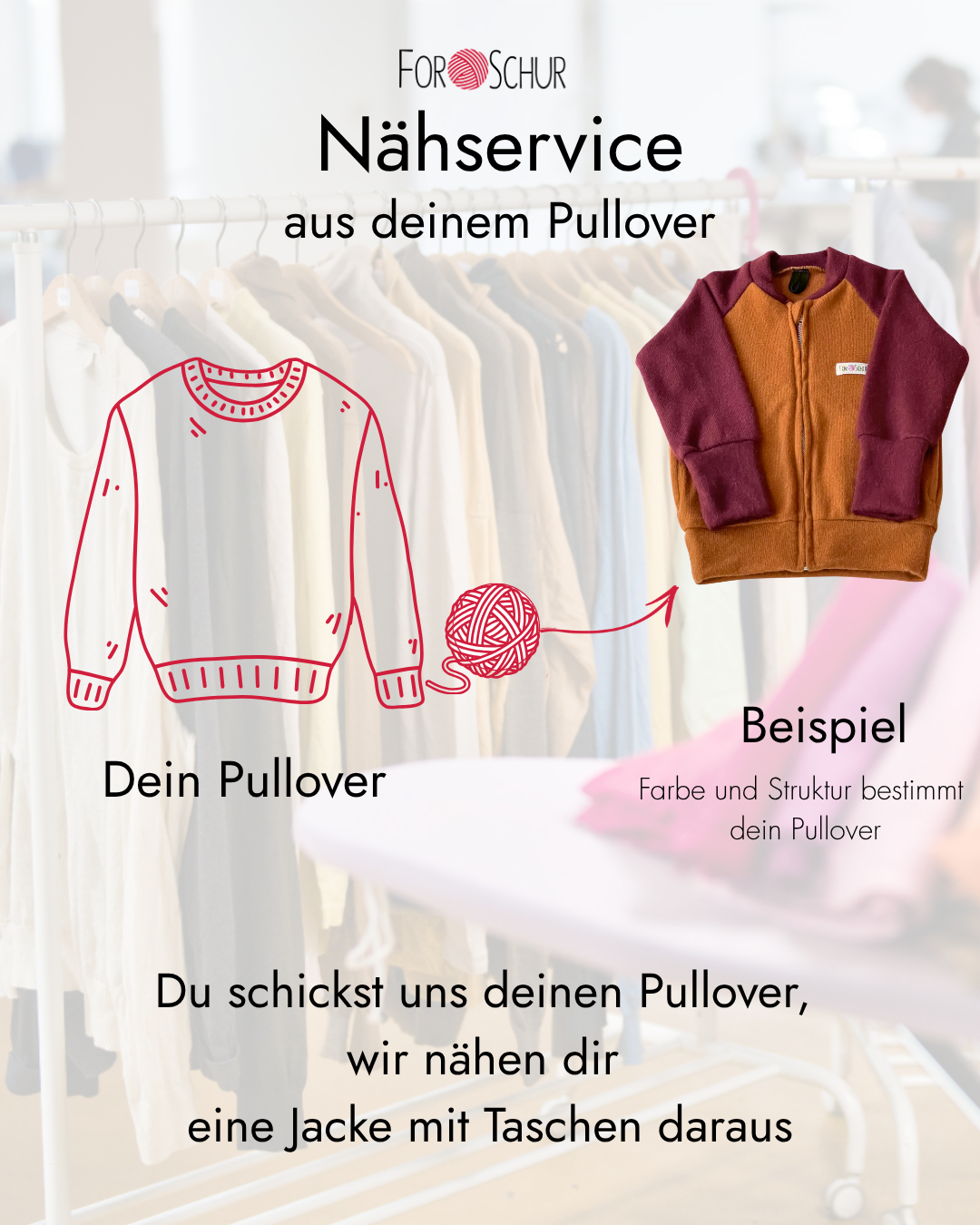 Nähservice: Jacke mit Taschen
