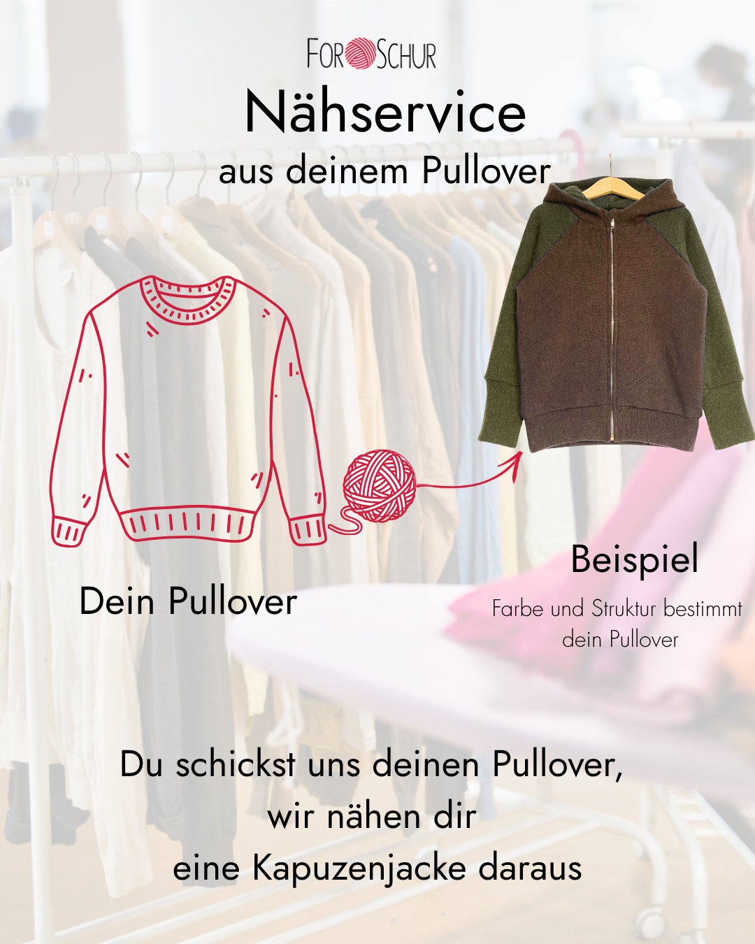 Nähservice: Kapuzenjacke