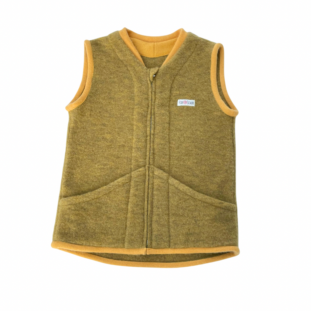 Wollfleece Weste Gelb Gr. 122/128