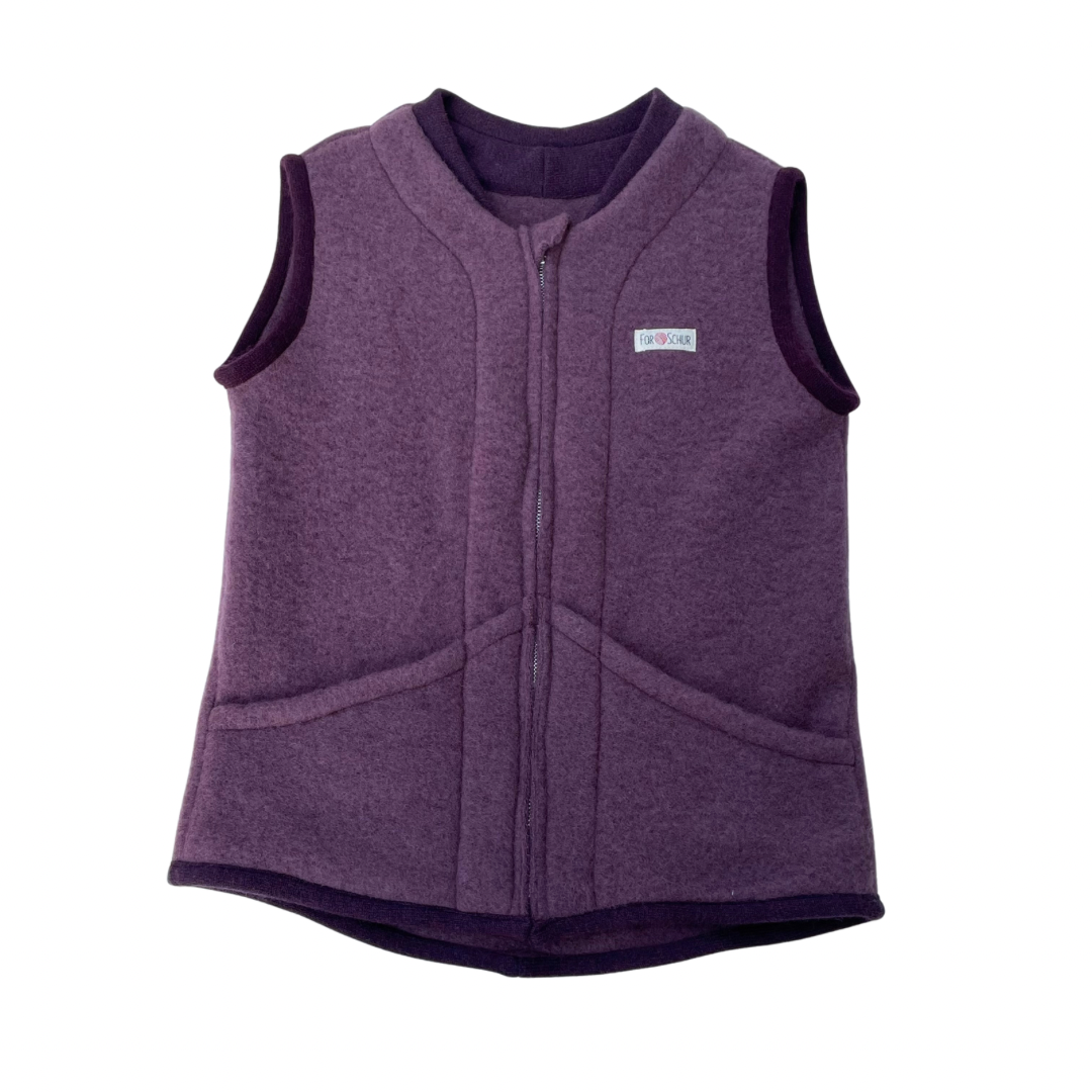 Wollfleece Weste Lila Gr. 134/140