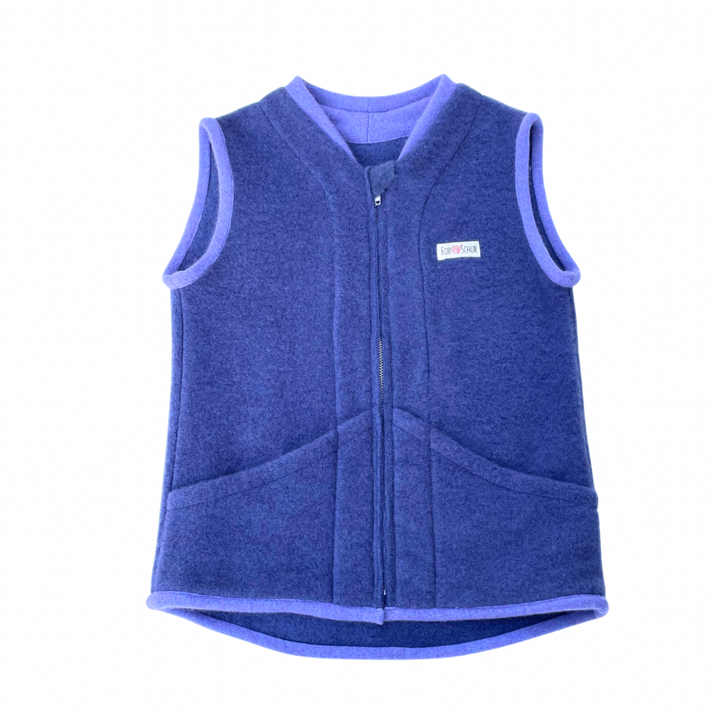 Wollfleece Weste Lila Gr. 122/128