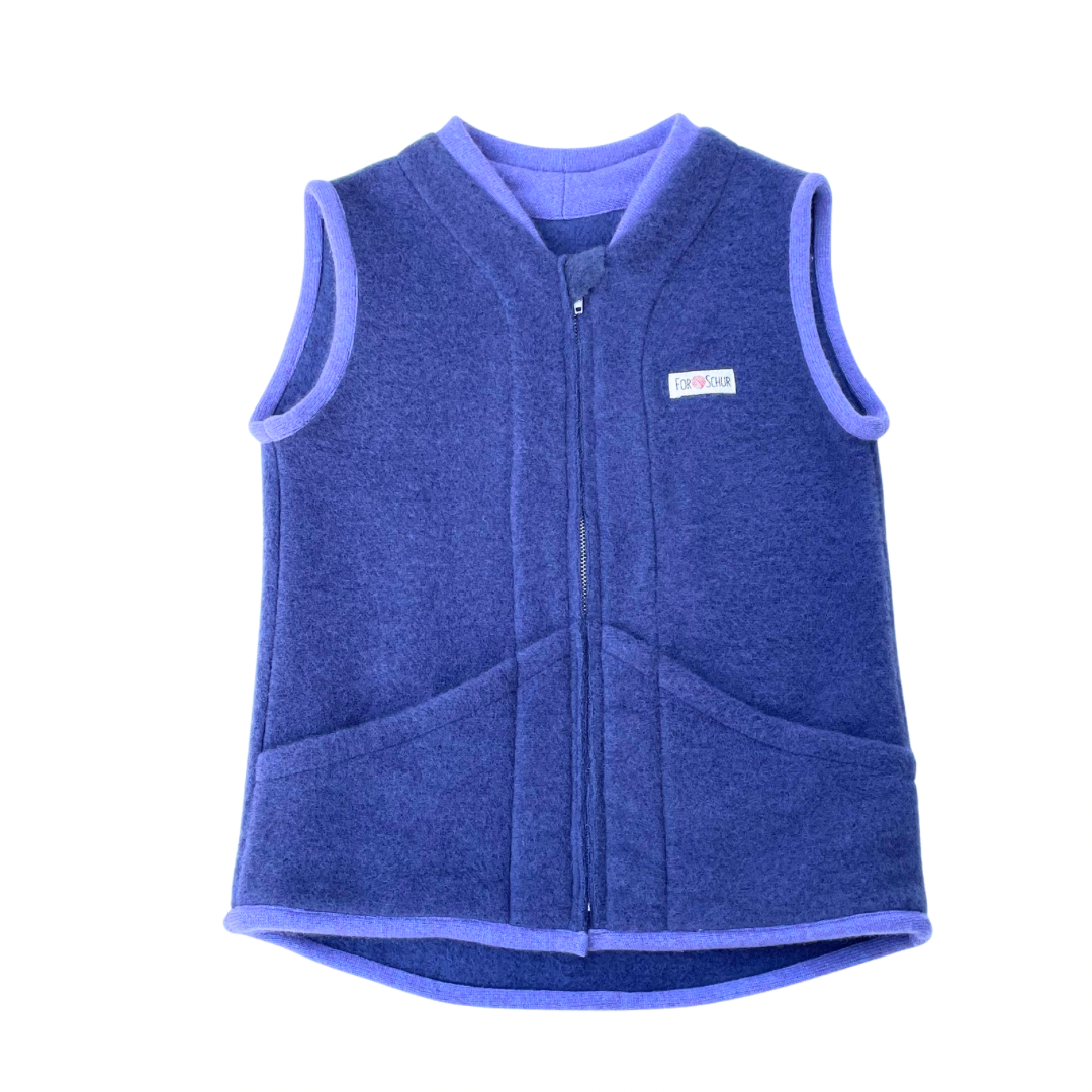 Wollfleece Weste Lila Gr. 122/128