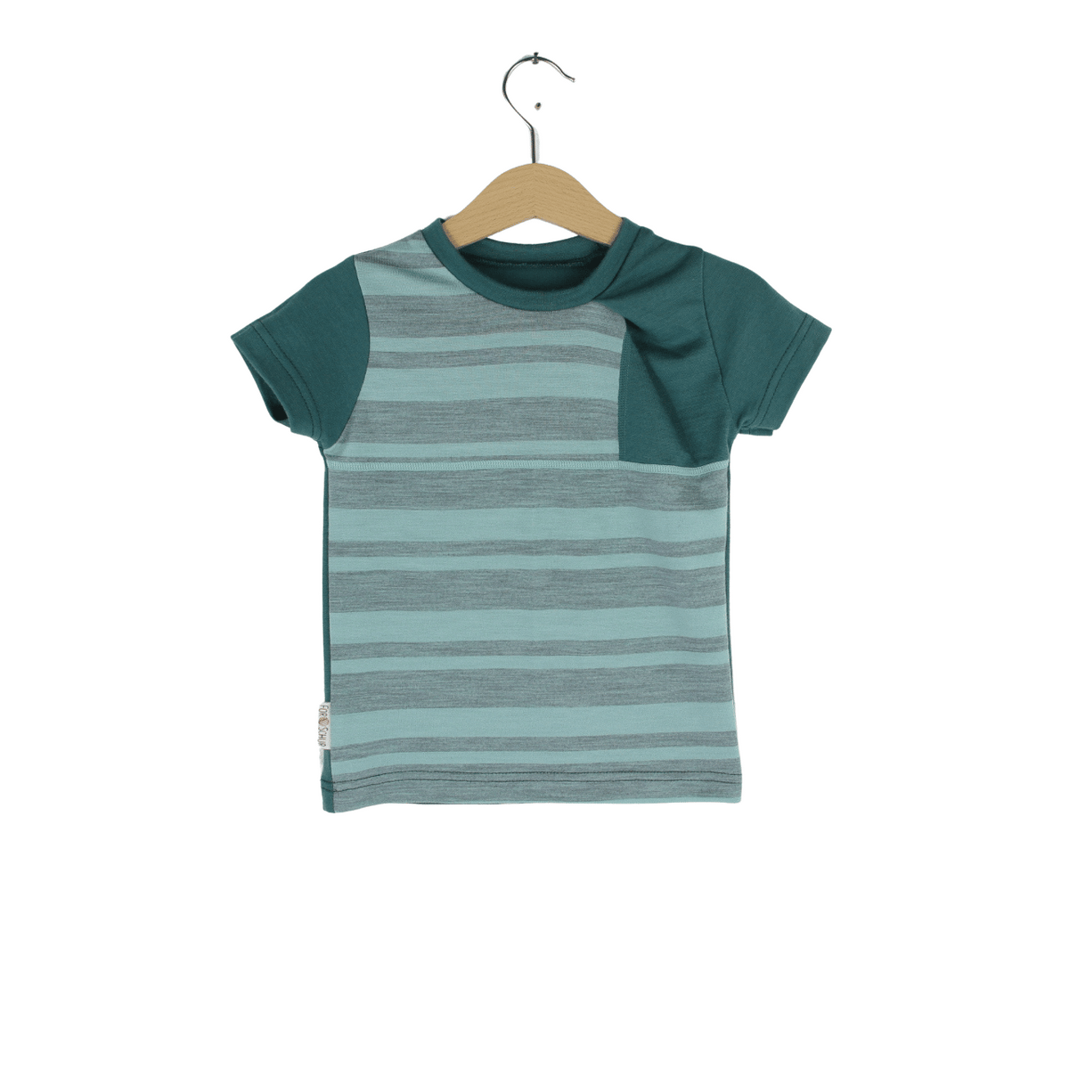 Sonderedition: Upcycling Merino T-Shirt mit der Falte Blau - ForSchur