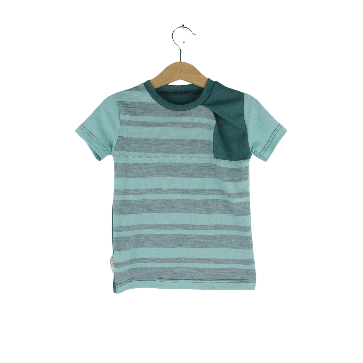Sonderedition: Upcycling Merino T-Shirt mit der Falte Blau - ForSchur