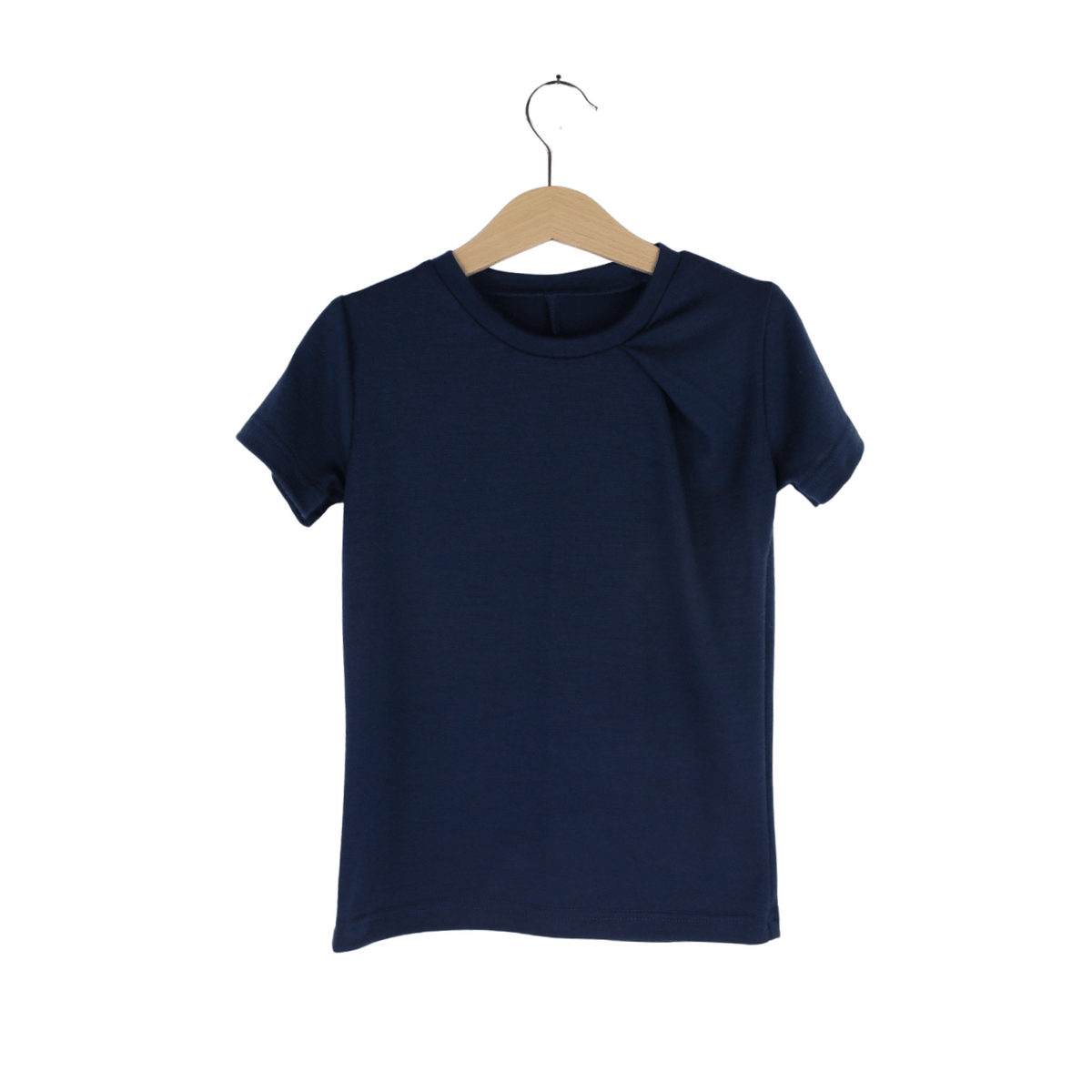 Sonderedition: Upcycling Merino T-Shirt mit der Falte Blau