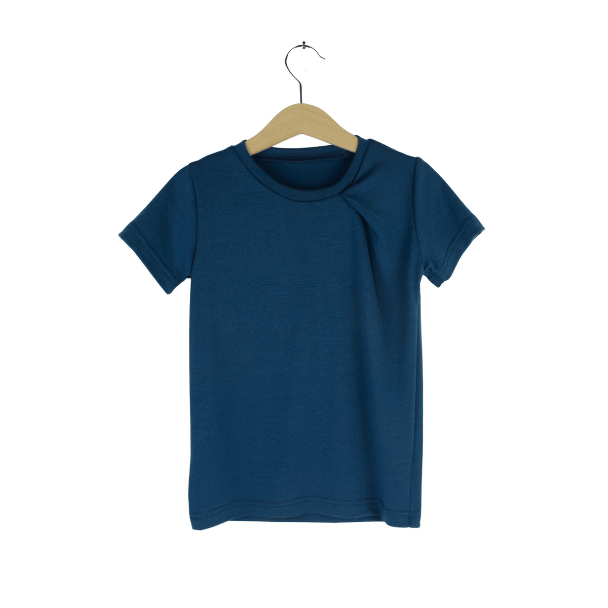 Sonderedition: Upcycling Merino T-Shirt mit der Falte Blau - ForSchur