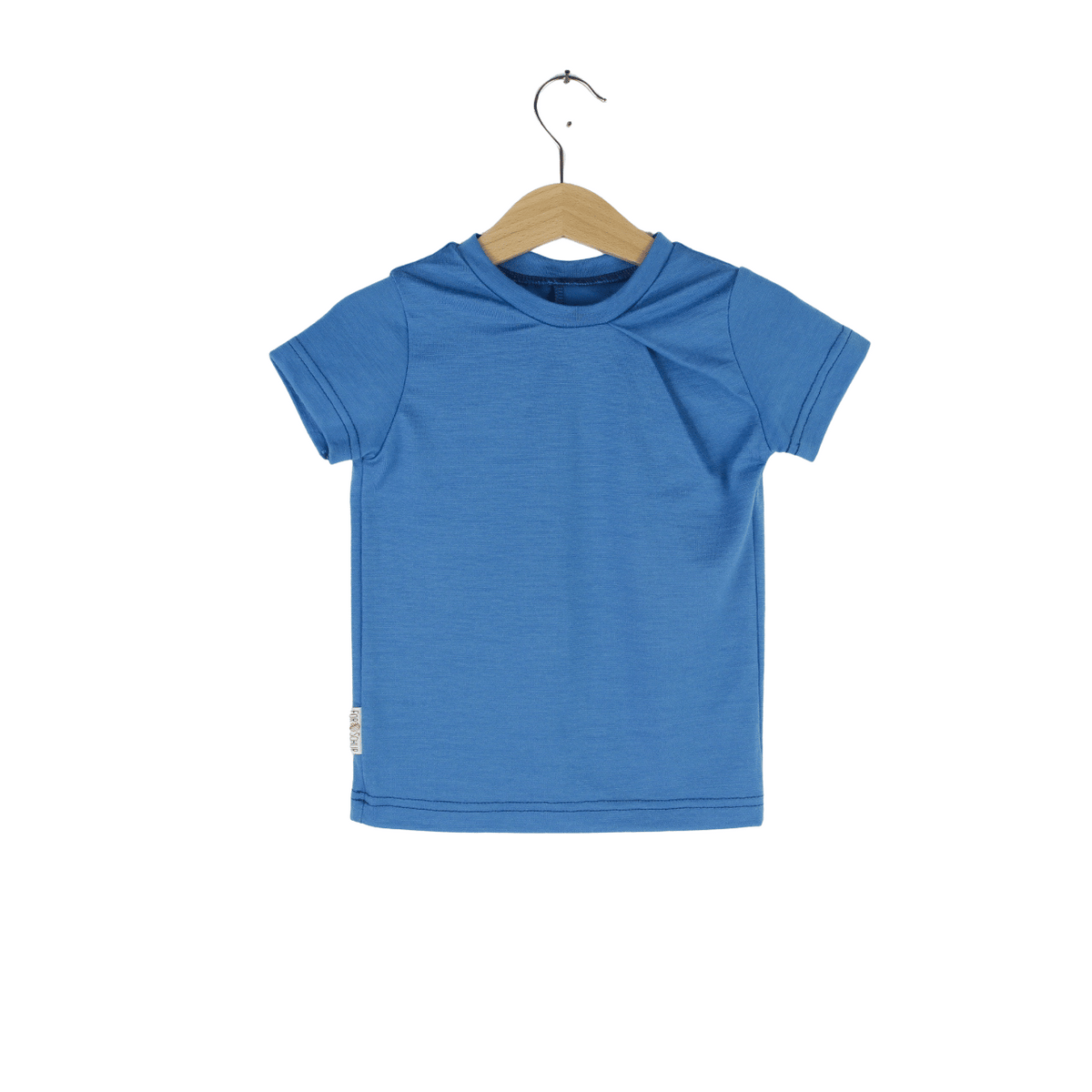 Sonderedition: Upcycling Merino T-Shirt mit der Falte Blau