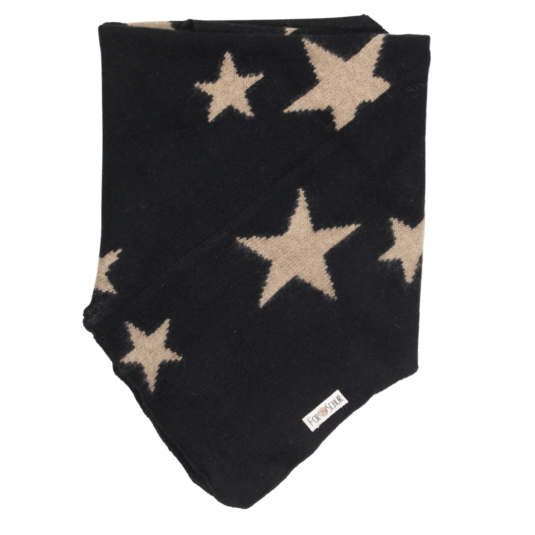 Upcycling Kaschmirhalstuch Schwarz Braun - ForSchur