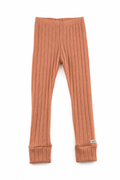 Kaschmir Kinder Schmale Hose in Orange, Größe 110/116, genäht in Berlin