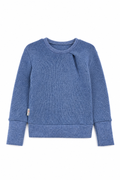 Kaschmir Kinder Pullover in Blau, Größe 98/104, genäht in Berlin