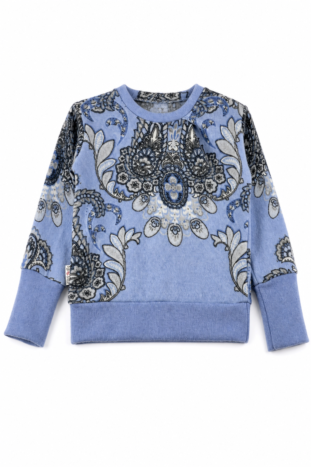 Kaschmir Kinder Pullover in Blau, Größe 98/104, genäht in Berlin