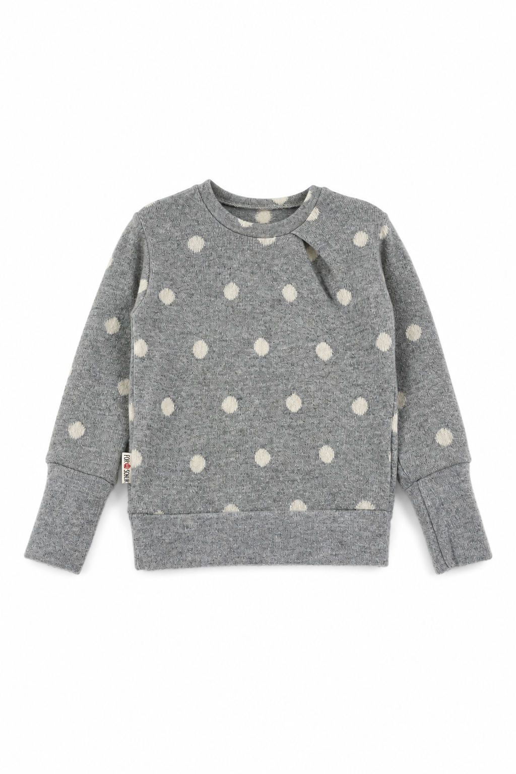 Kaschmir Kinder Pullover in Grau, Größe 98/104, genäht in Berlin