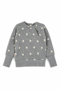 Kaschmir Kinder Pullover in Grau, Größe 98/104, genäht in Berlin