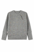 Kaschmir Kinder Pullover in Grau, Größe 98/104, genäht in Berlin