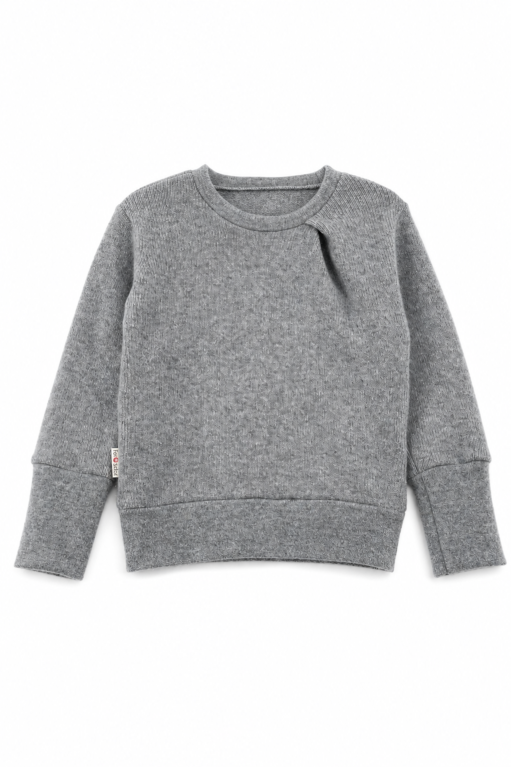 Kaschmir Kinder Pullover in Grau, Größe 98/104, genäht in Berlin
