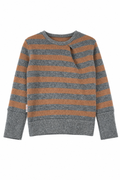 Kaschmir Kinder Pullover in Braun, Größe 98/104, genäht in Berlin