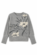 Kaschmir Kinder Pullover in Grau, Größe 110/116, genäht in Berlin