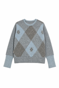 Kaschmir Kinder Pullover in Grau, Größe 110/116, genäht in Berlin