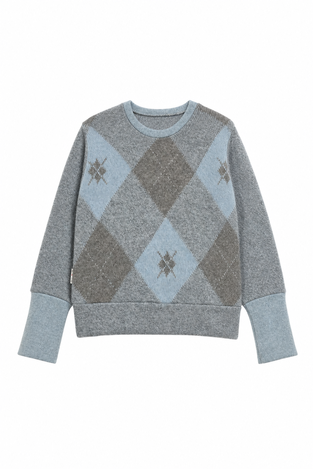 Kaschmir Kinder Pullover in Grau, Größe 110/116, genäht in Berlin