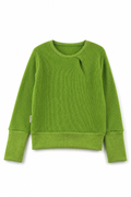 Kaschmir Kinder Pullover in Grün, Größe 110/116, genäht in Berlin