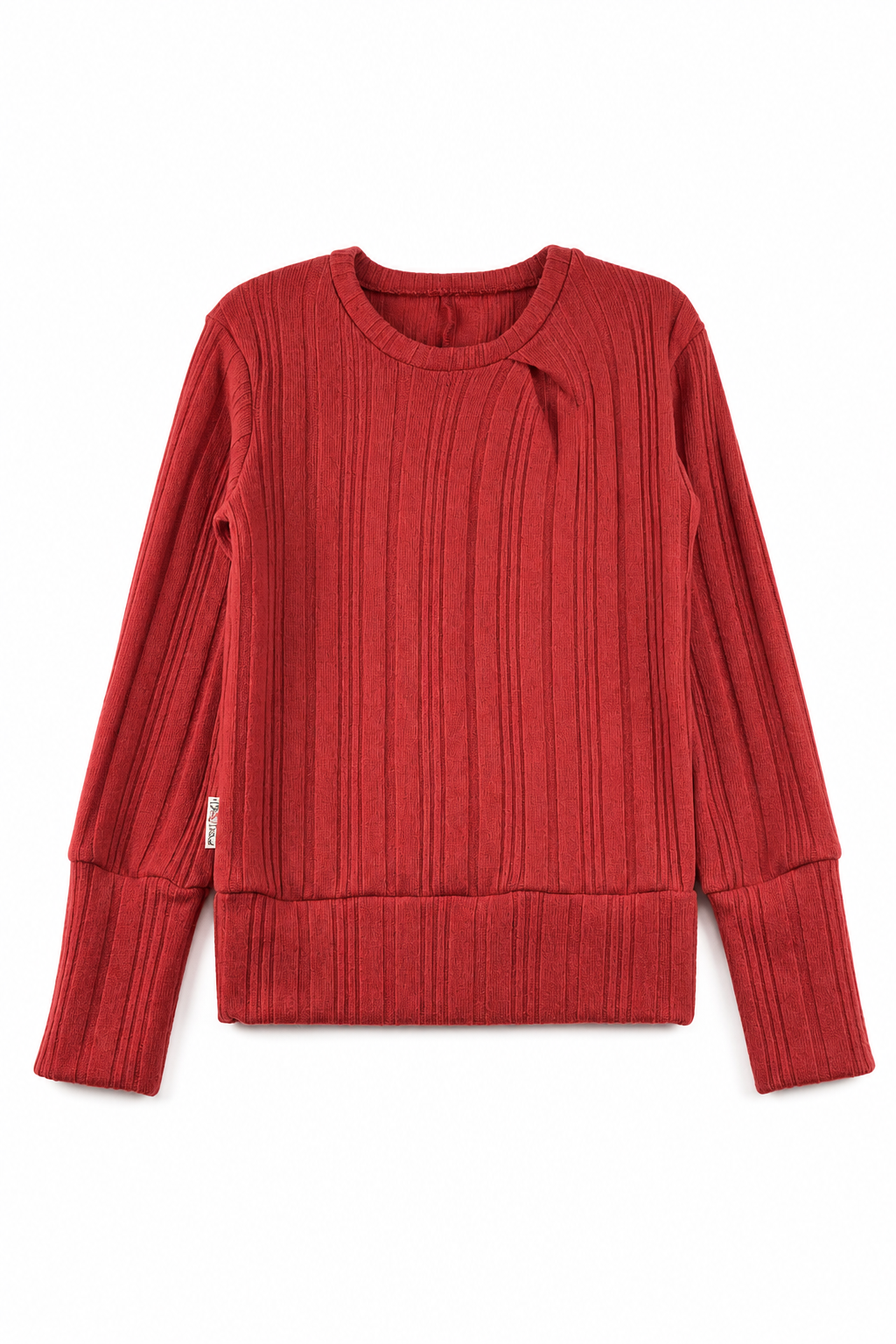 Kaschmir Kinder Pullover in Rot, Größe 110/116, genäht in Berlin