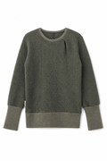 Kaschmir Kinder Pullover in Grün, Größe 122/128, genäht in Berlin
