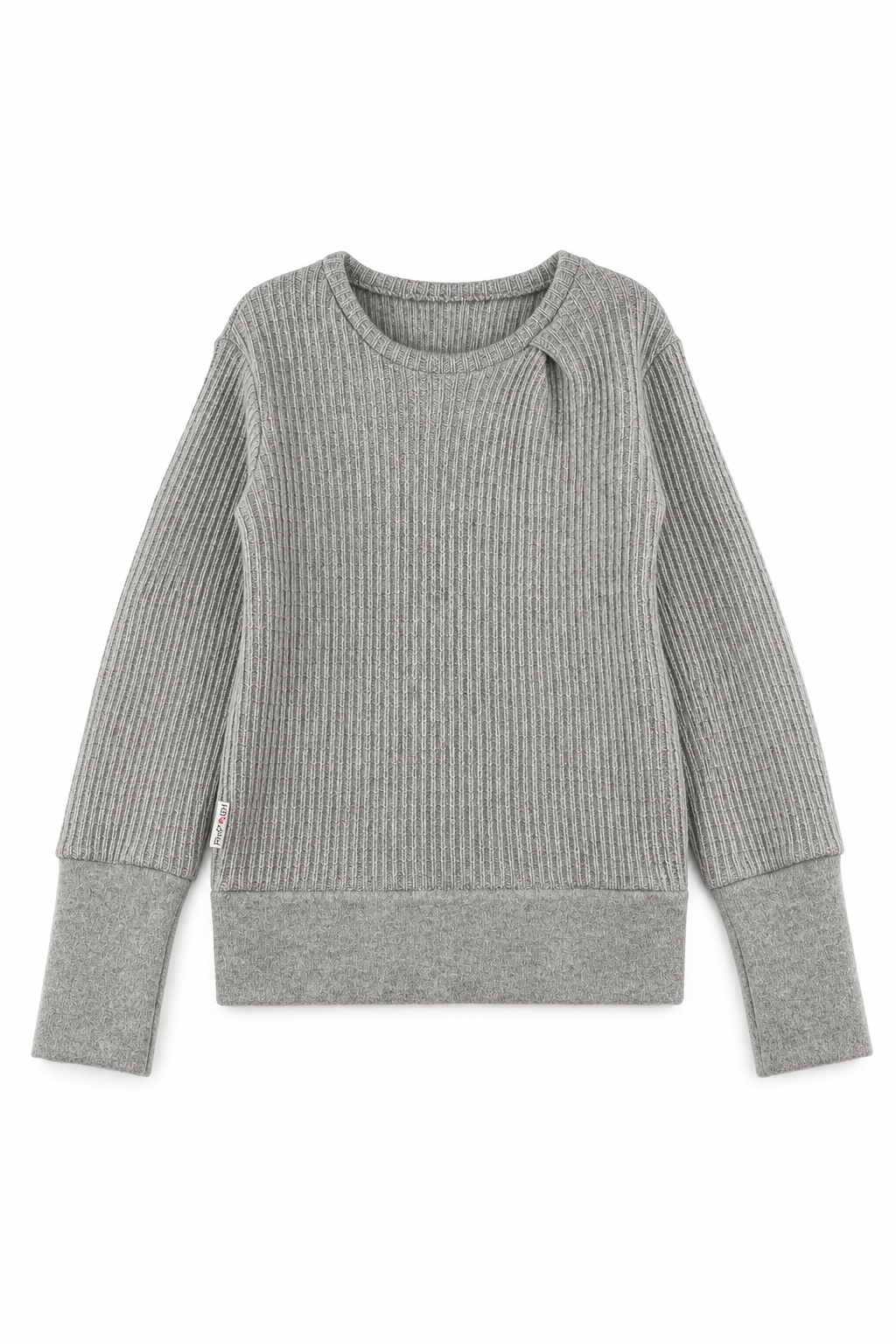 Kaschmir Kinder Pullover in Grau, Größe 122/128, genäht in Berlin