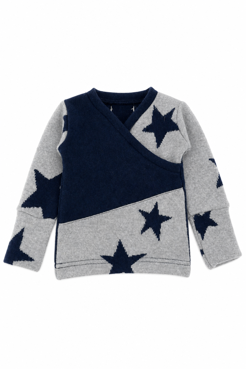 Kaschmir Baby Longsleeve in Blau, Größe 50/56, genäht in Berlin