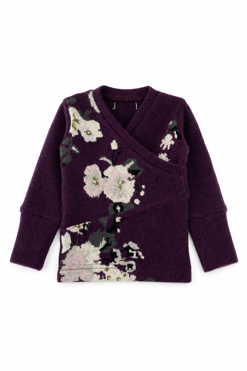 Kaschmir Baby Longsleeve in Lila, Größe 50/56, genäht in Berlin