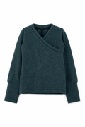 Kaschmir Baby Longsleeve in Blau, Größe 62/68, genäht in Berlin