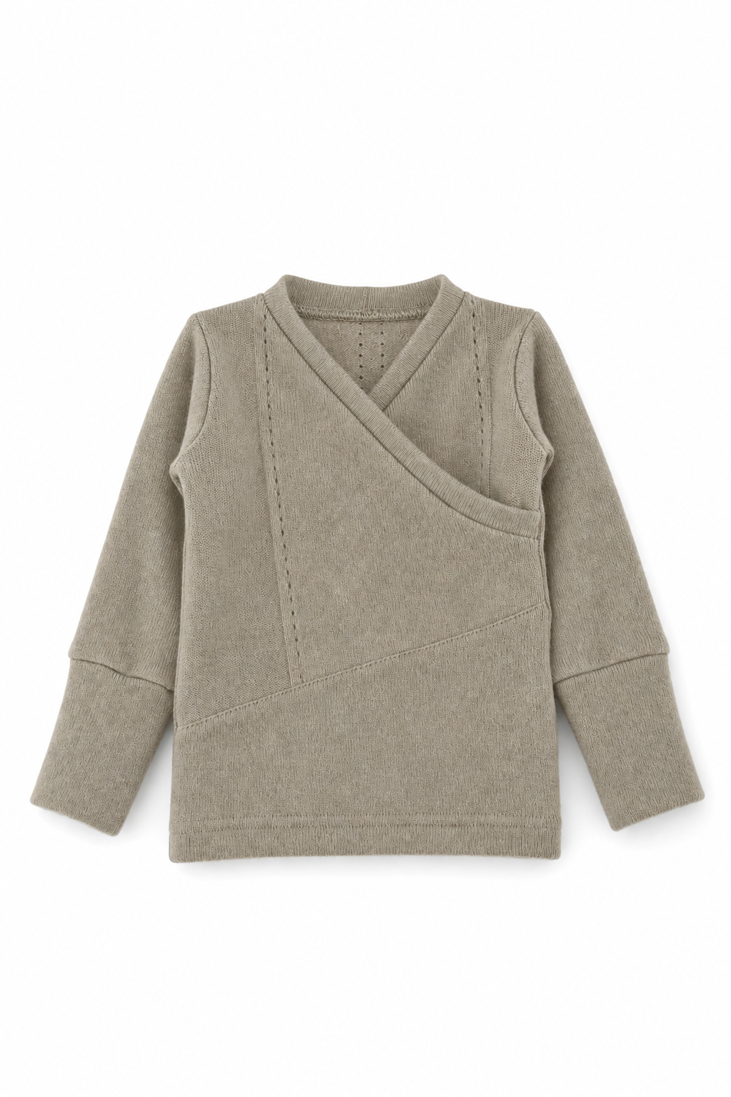 Kaschmir Baby Longsleeve in Braun, Größe 62/68, genäht in Berlin