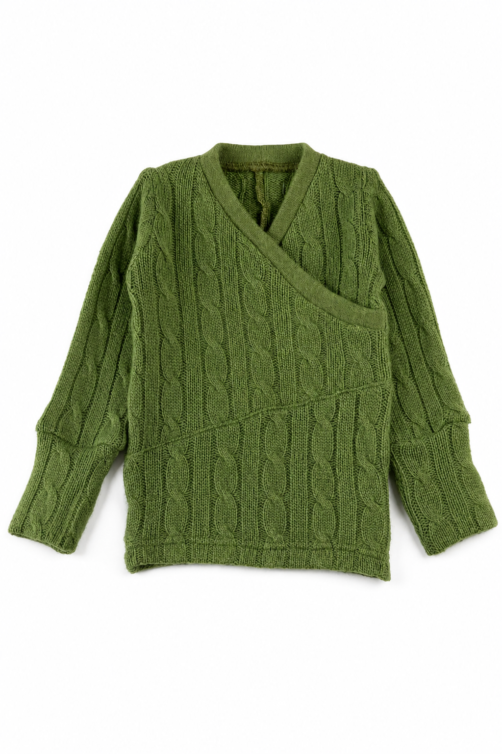 Kaschmir Baby Longsleeve in Grün, Größe 62/68, genäht in Berlin
