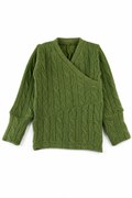 Kaschmir Baby Longsleeve in Grün, Größe 62/68, genäht in Berlin