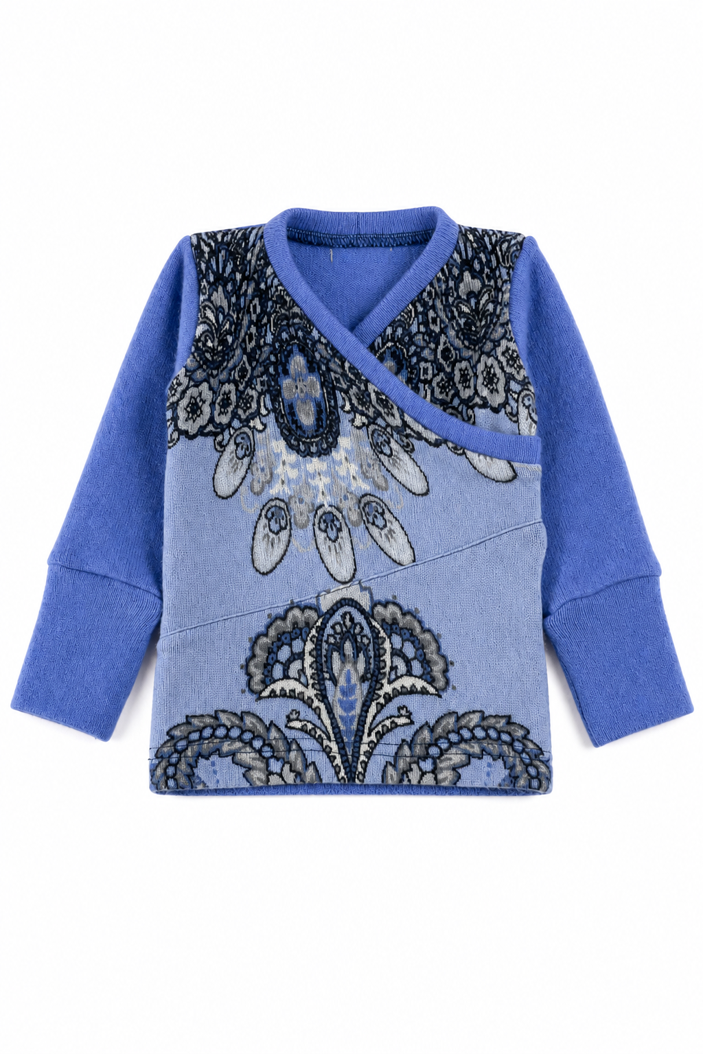 Kaschmir Baby Longsleeve in Blau, Größe 62/68, genäht in Berlin