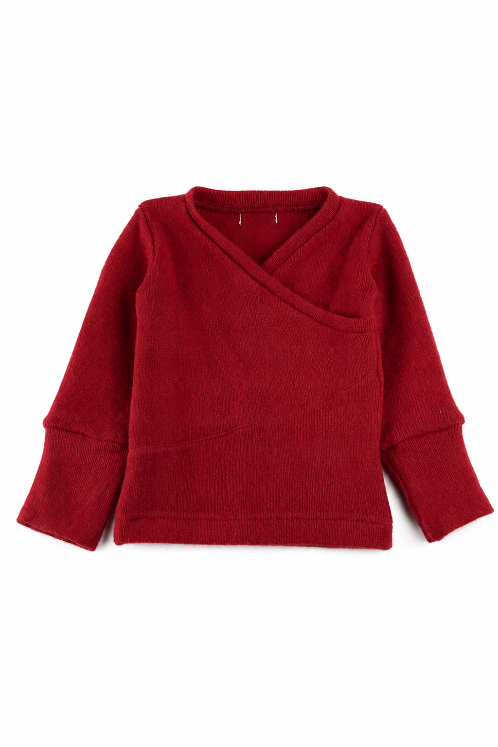 Kaschmir Baby Longsleeve in Rot, Größe 62/68, genäht in Berlin