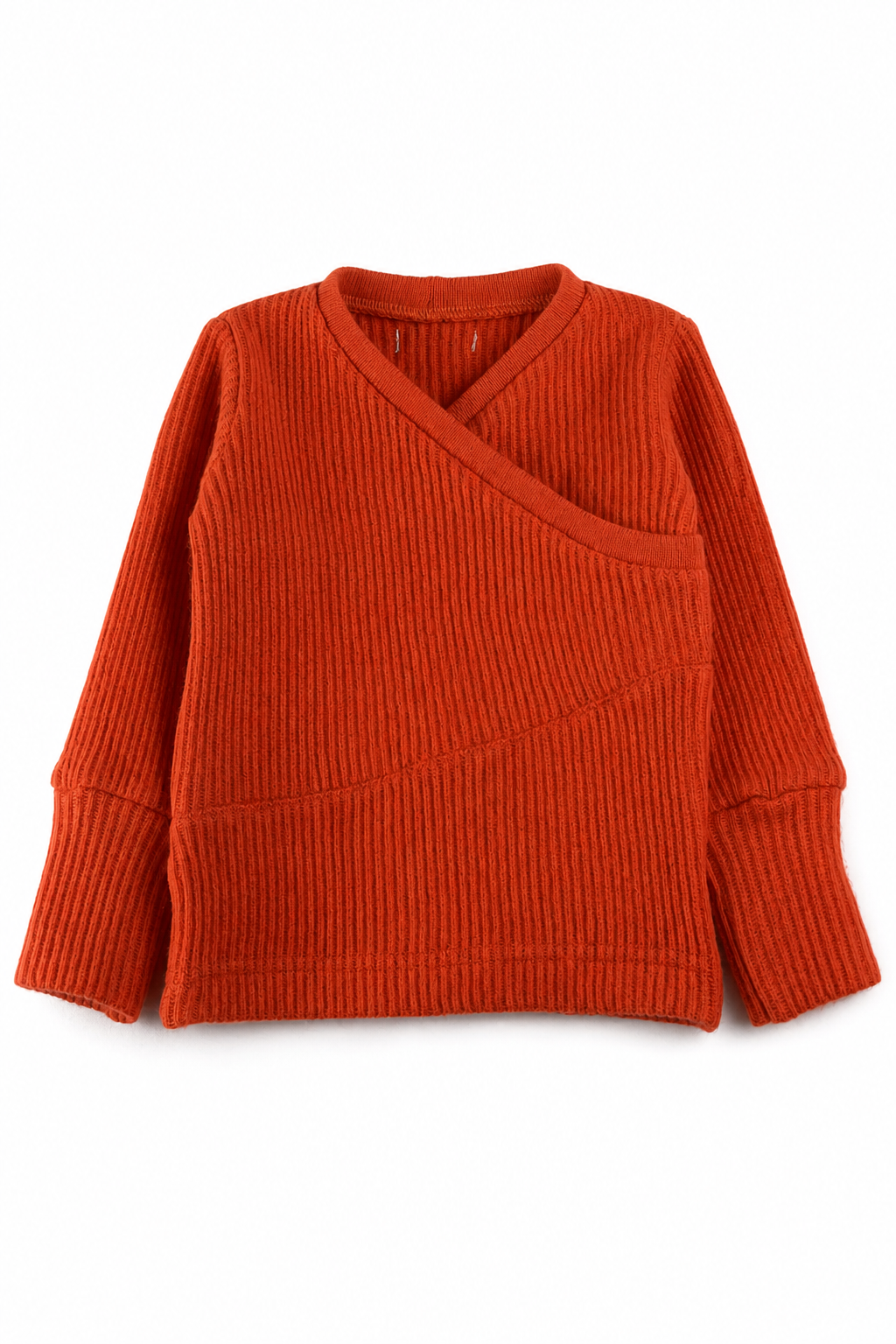 Kaschmir Baby Longsleeve in Rot, Größe 62/68, genäht in Berlin