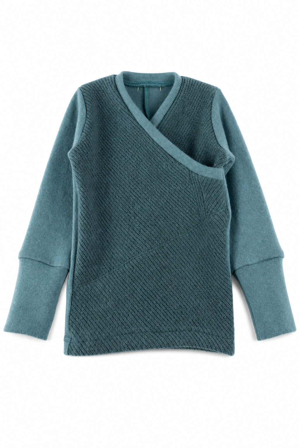 Kaschmir Baby Longsleeve in Blau, Größe 74/80, genäht in Berlin