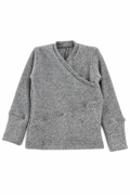 Kaschmir Baby Longsleeve in Grau, Größe 74/80, genäht in Berlin