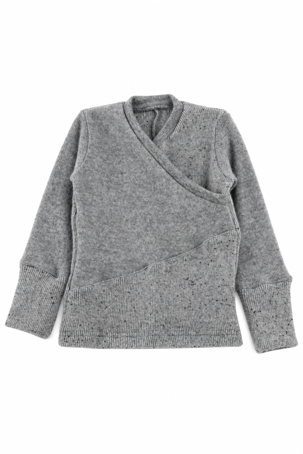 Kaschmir Baby Longsleeve in Grau, Größe 74/80, genäht in Berlin