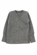 Kaschmir Baby Longsleeve in Grau, Größe 74/80, genäht in Berlin