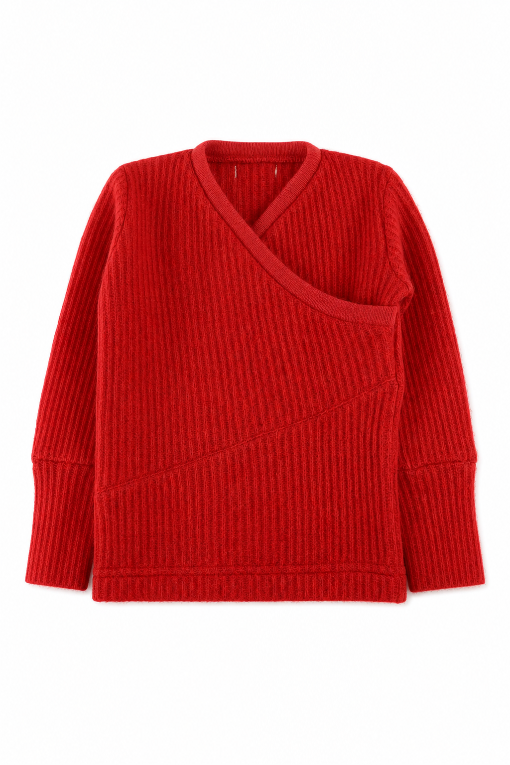 Kaschmir Baby Longsleeve in Rot, Größe 74/80, genäht in Berlin