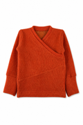 Kaschmir Baby Longsleeve in Rot, Größe 74/80, genäht in Berlin