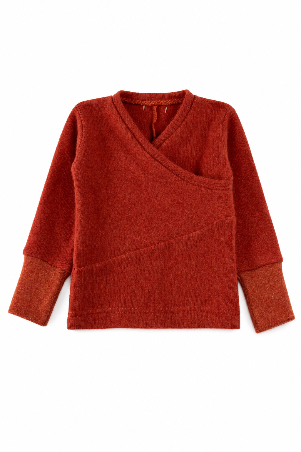 Kaschmir Baby Longsleeve in Rot, Größe 74/80, genäht in Berlin