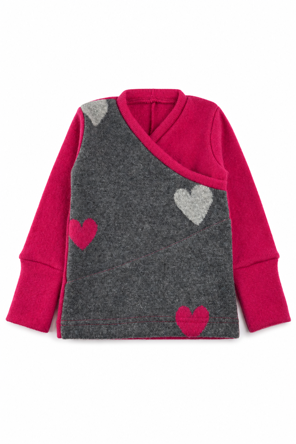 Kaschmir Baby Longsleeve in Rosa, Größe 74/80, genäht in Berlin
