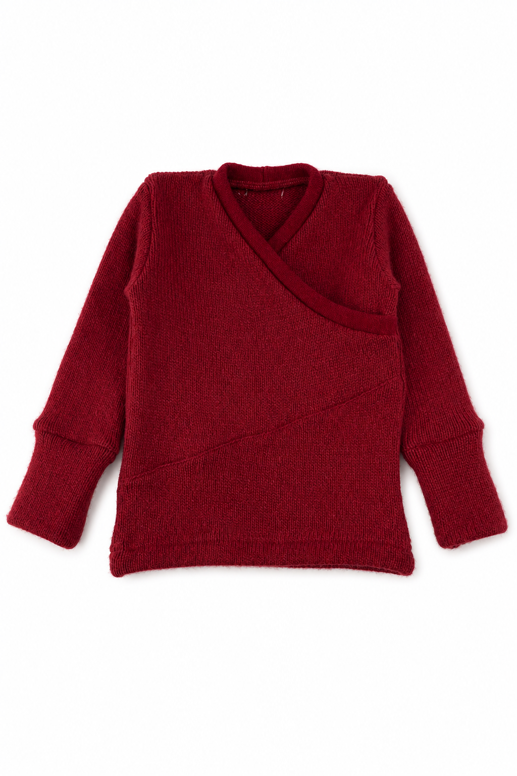 Kaschmir Baby Longsleeve in Rot, Größe 74/80, genäht in Berlin