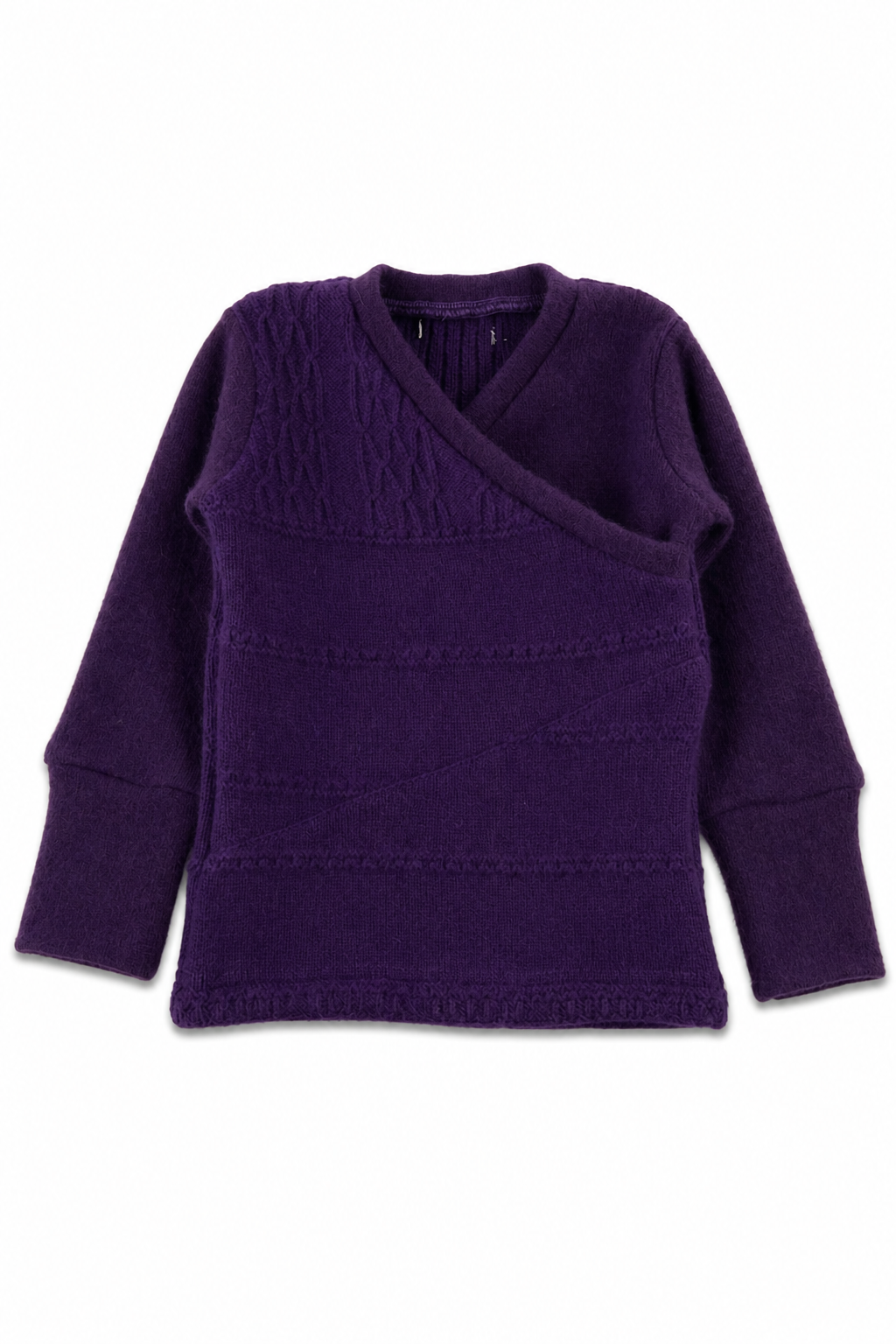 Kaschmir Baby Longsleeve in Lila, Größe 74/80, genäht in Berlin