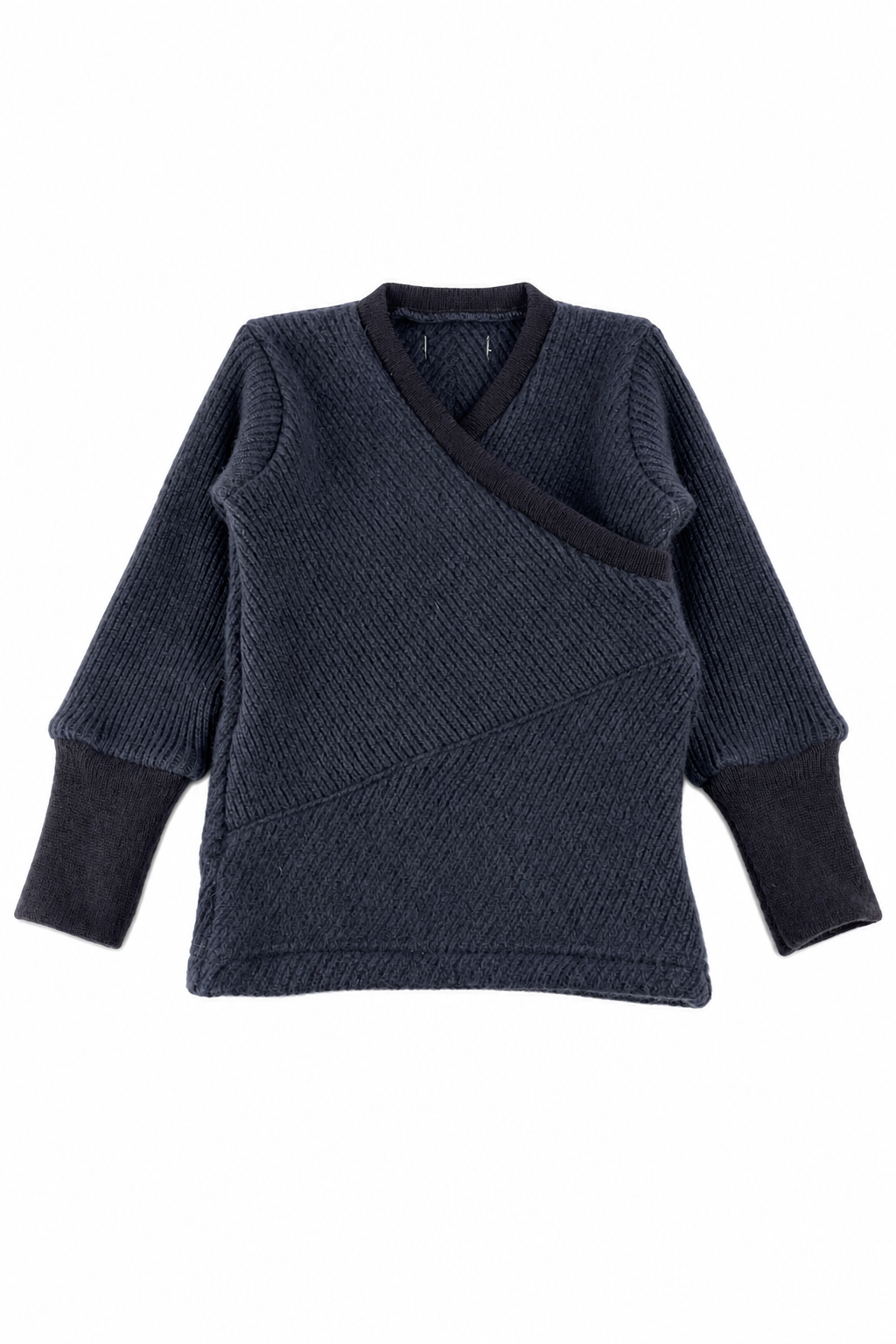 Kaschmir Baby Longsleeve in Blau, Größe 74/80, genäht in Berlin
